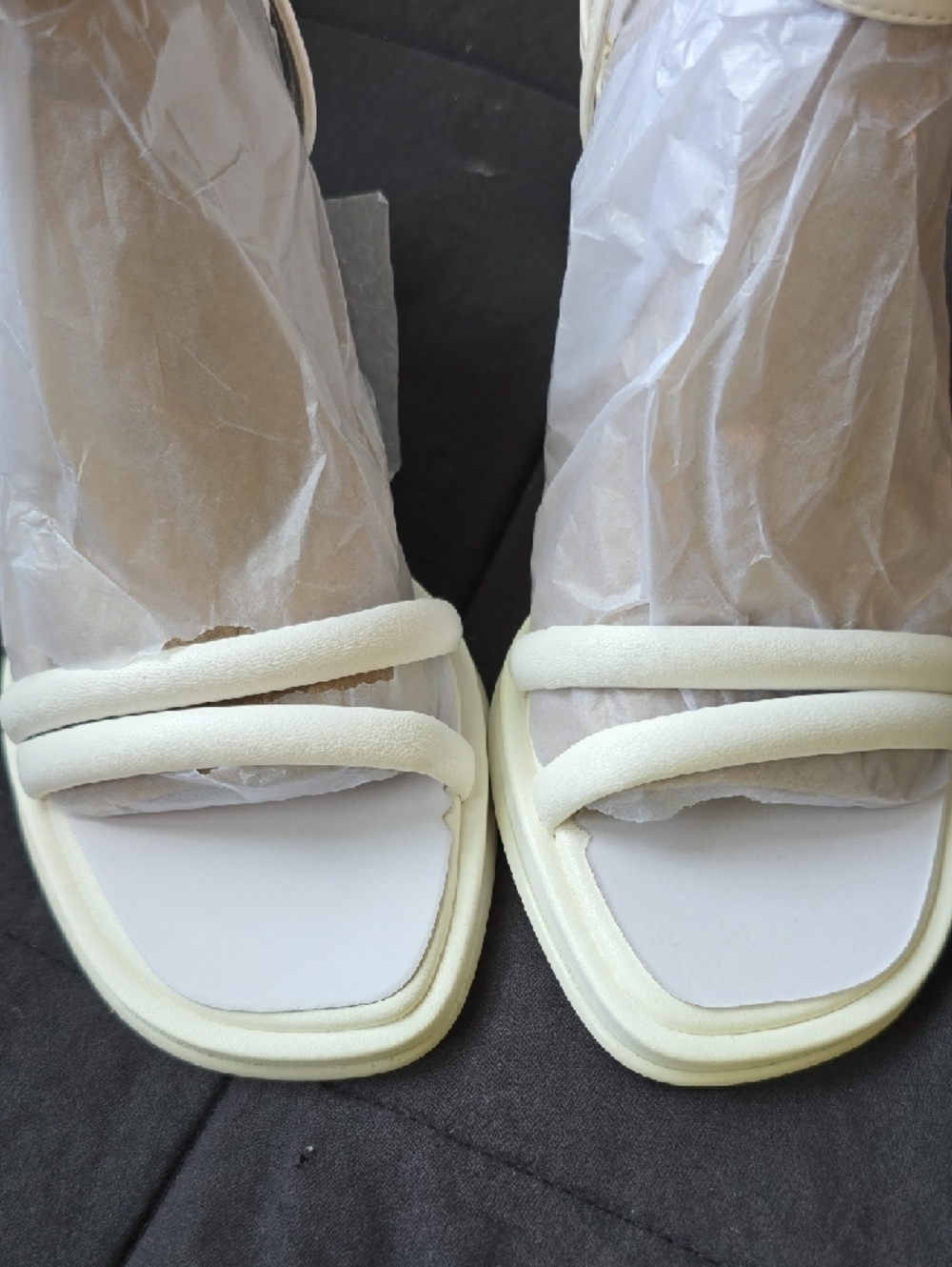 Circus by Sam Edelman Holly Bright White Strappy Block Heel Sandals - Picture 12 of 15